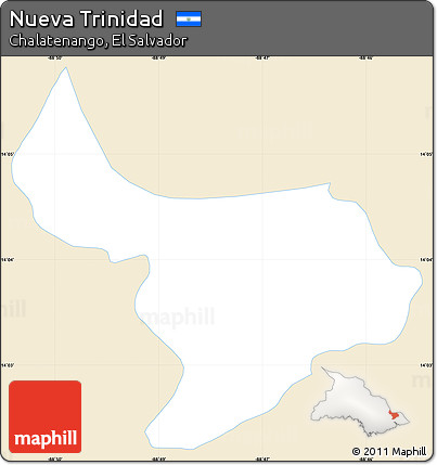 Classic Style Simple Map of Nueva Trinidad, single color outside