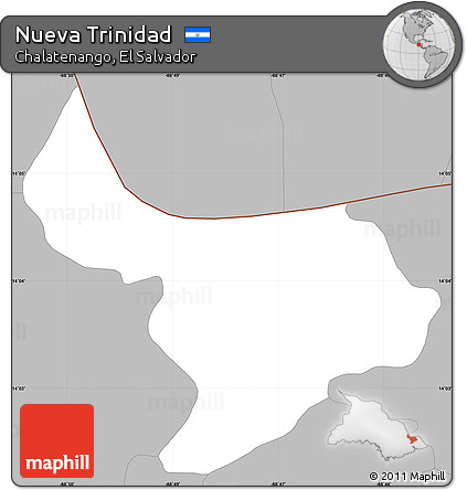 Gray Simple Map of Nueva Trinidad