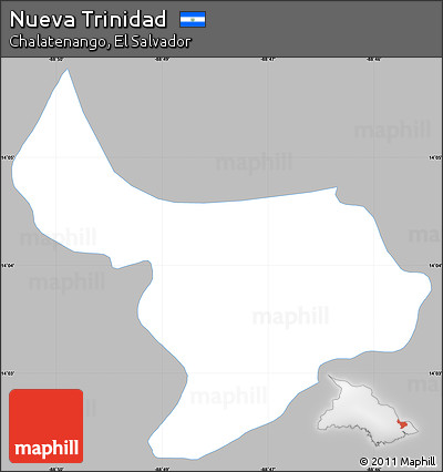 Gray Simple Map of Nueva Trinidad, single color outside