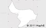 Silver Style Simple Map of Nueva Trinidad, cropped outside