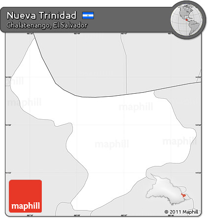 Silver Style Simple Map of Nueva Trinidad