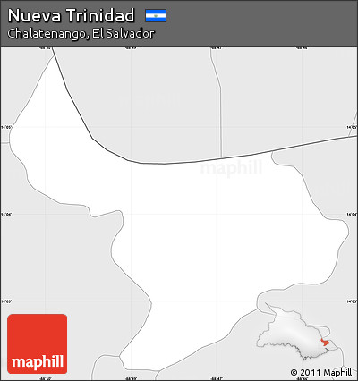 Silver Style Simple Map of Nueva Trinidad