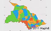 Political Simple Map of Chalatenango, cropped outside