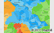 Political Shades Simple Map of Chalatenango