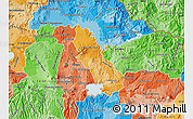 Political Shades Map of Cuscatlan