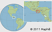 Savanna Style Location Map of San Rafael Cedro