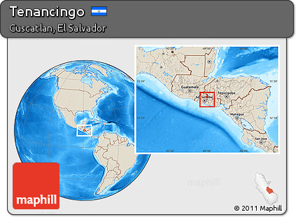 Shaded Relief Location Map of Tenancingo