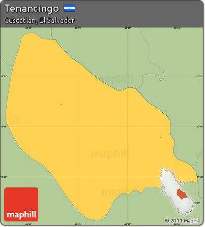 Savanna Style Simple Map of Tenancingo