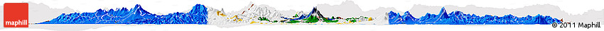 Flag Horizon Map of El Salvador, flag aligned to the middle