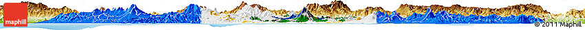 Flag Horizon Map of El Salvador, physical outside, bathymetry sea, flag aligned to the middle