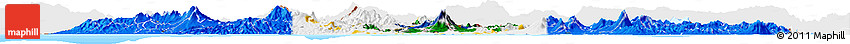 Flag Horizon Map of El Salvador, single color outside, bathymetry sea, flag aligned to the middle