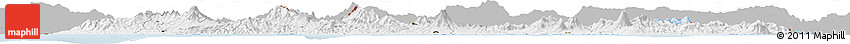 Gray Horizon Map of El Salvador, single color outside