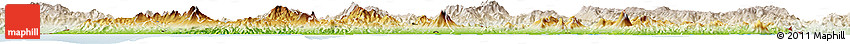 Physical Horizon Map of El Salvador, lighten