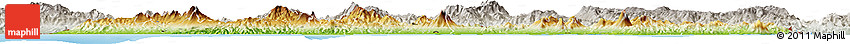 Physical Horizon Map of El Salvador, lighten, semi-desaturated, land only