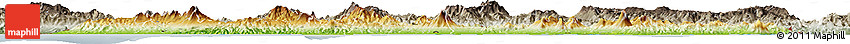 Physical Horizon Map of El Salvador, semi-desaturated