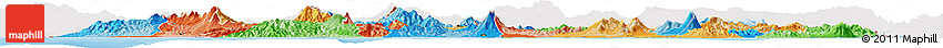 Political Horizon Map of El Salvador, single color outside