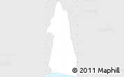 Silver Style Simple Map of Chiltiupan