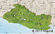 Satellite Map of El Salvador, shaded relief outside