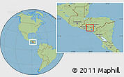 Savanna Style Location Map of Cacaopera