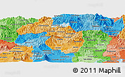 Political Shades Panoramic Map of Morazan