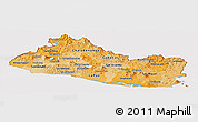 Political Shades Panoramic Map of El Salvador, cropped outside