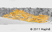 Political Shades Panoramic Map of El Salvador, desaturated