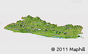 Satellite Panoramic Map of El Salvador, cropped outside