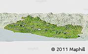 Satellite Panoramic Map of El Salvador, lighten
