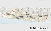 Shaded Relief Panoramic Map of El Salvador, lighten