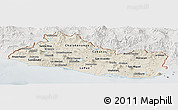 Shaded Relief Panoramic Map of El Salvador, lighten, semi-desaturated