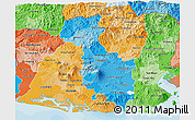 Political Shades 3D Map of San Miguel