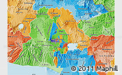 Political Map of San Salvador, political shades outside