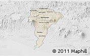 Shaded Relief 3D Map of San Vicente, lighten, desaturated