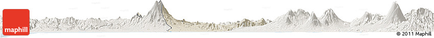 Shaded Relief Horizon Map of San Vicente, lighten