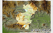 Physical 3D Map of Santa Ana, darken