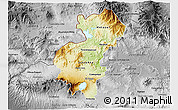 Physical 3D Map of Santa Ana, desaturated