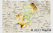 Physical 3D Map of Santa Ana, shaded relief outside
