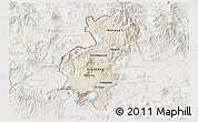 Shaded Relief 3D Map of Santa Ana, lighten