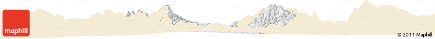 Classic Style Horizon Map of Santa Ana, single color outside