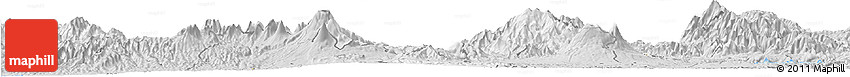 Silver Style Horizon Map of Santa Ana