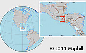 Gray Location Map of Metapan