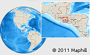 Shaded Relief Location Map of Metapan