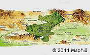 Satellite Panoramic Map of Santa Ana, physical outside