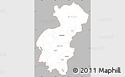 Gray Simple Map of Santa Ana, cropped outside