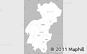 Gray Simple Map of Santa Ana, single color outside