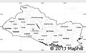 Blank Simple Map of El Salvador, cropped outside