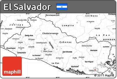 Blank Simple Map of El Salvador