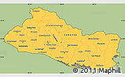 Savanna Style Simple Map of El Salvador, cropped outside