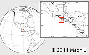 Blank Location Map of Nahulingo, highlighted country, within the entire country