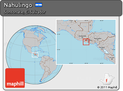 Gray Location Map of Nahulingo, highlighted parent region